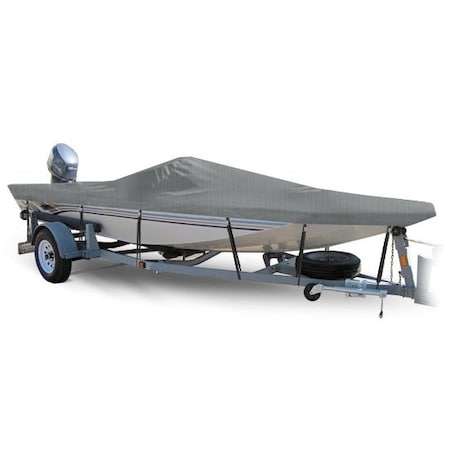 Eevelle Boat Cover ALUMINUM V JON Center Console, Outboard Fits 24ft 6in L up to 102in W Silver SCAVJCC24102B-SLR